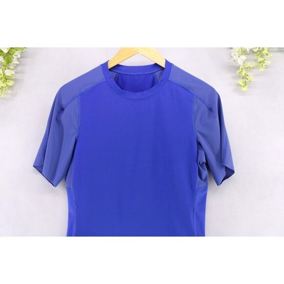 Lululemon Men's Repetition Short Sleeve Smooth Lux Shirt Harbor Blue Sz S - Picture 3 of 6
